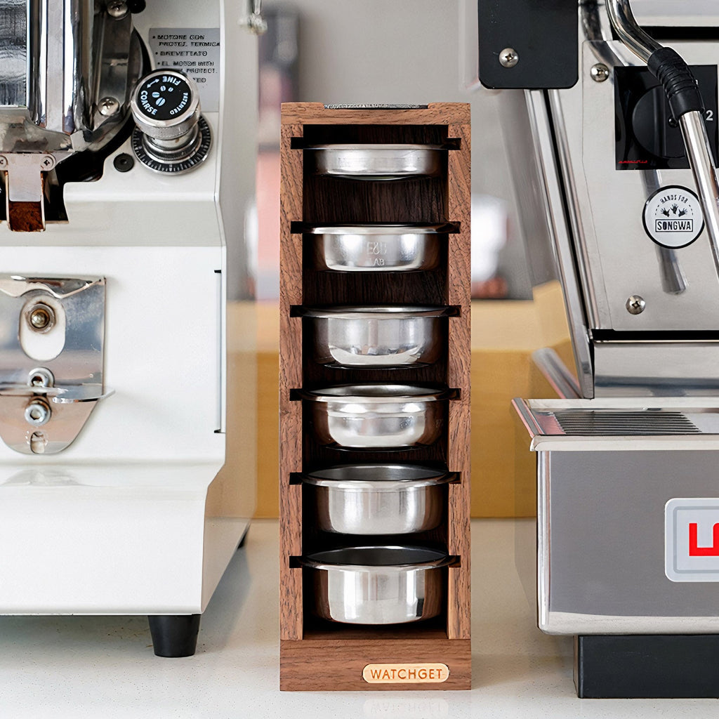 Walnut Filter Baskets Storage - Shop Coffee Hobby