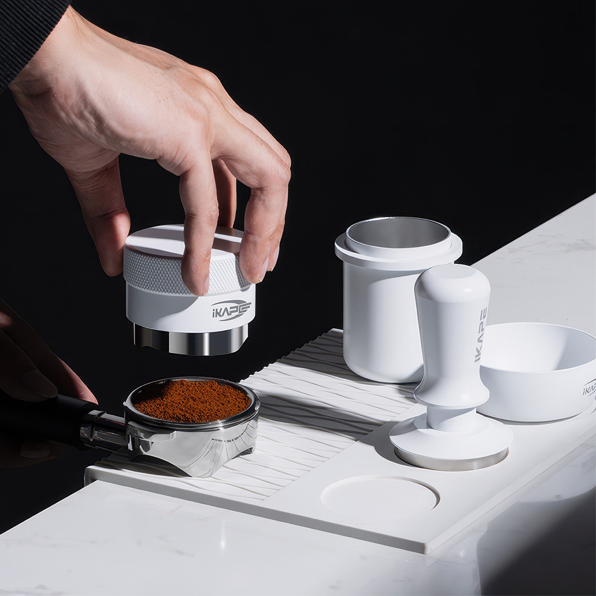 Espresso White Tamper & Distributor - Shop Coffee Hobby