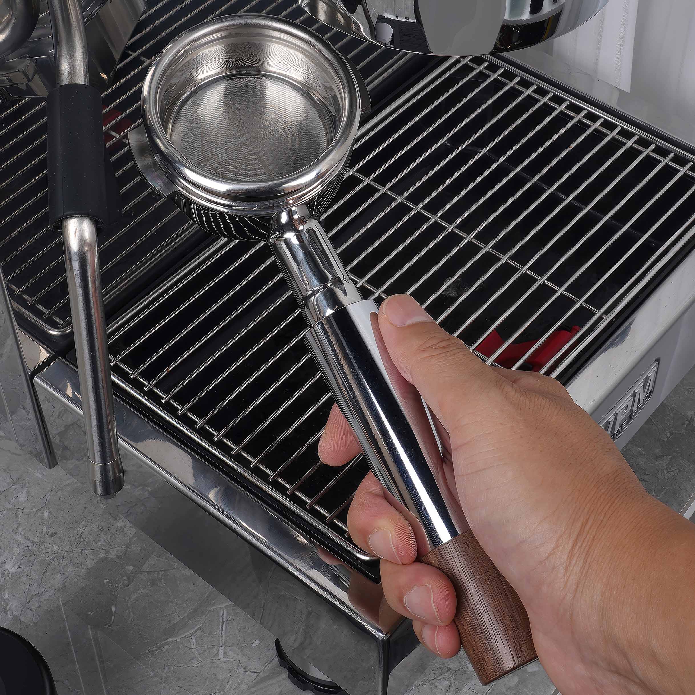 Openwork Bottomless Portafilter with High Extraction Basket - Shop Coffee Hobby