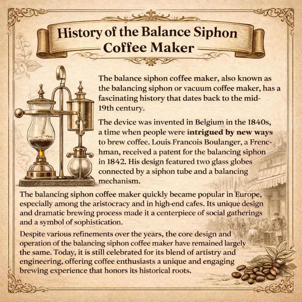 Nispira Belgian Balance Siphon Coffee Maker, 500 mL Copper Version