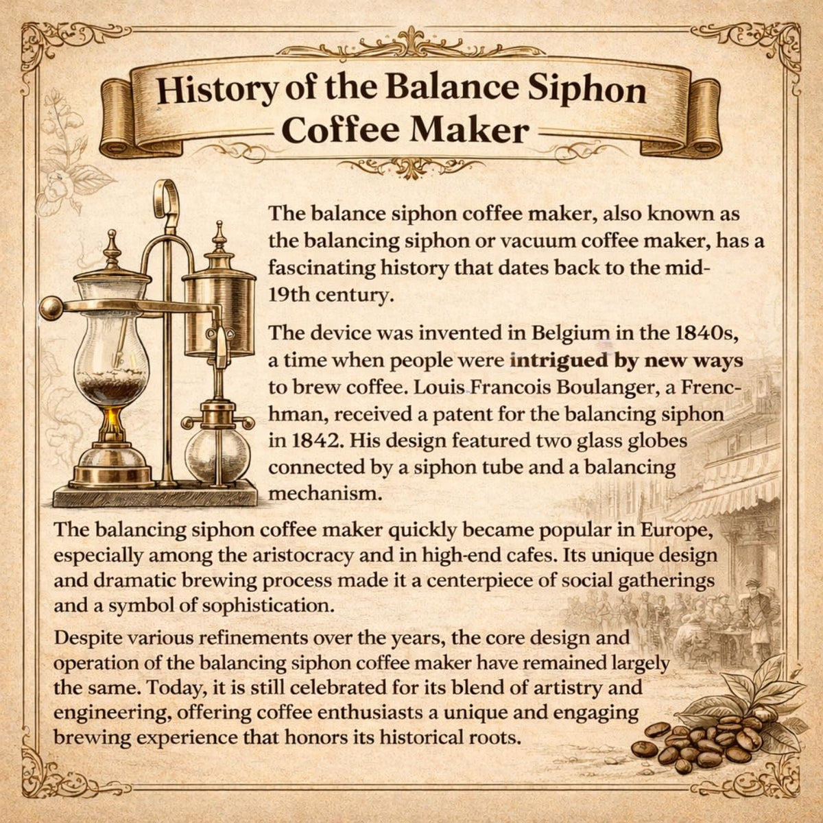Nispira Belgian Balance Siphon Coffee Maker, 500 mL Copper Version