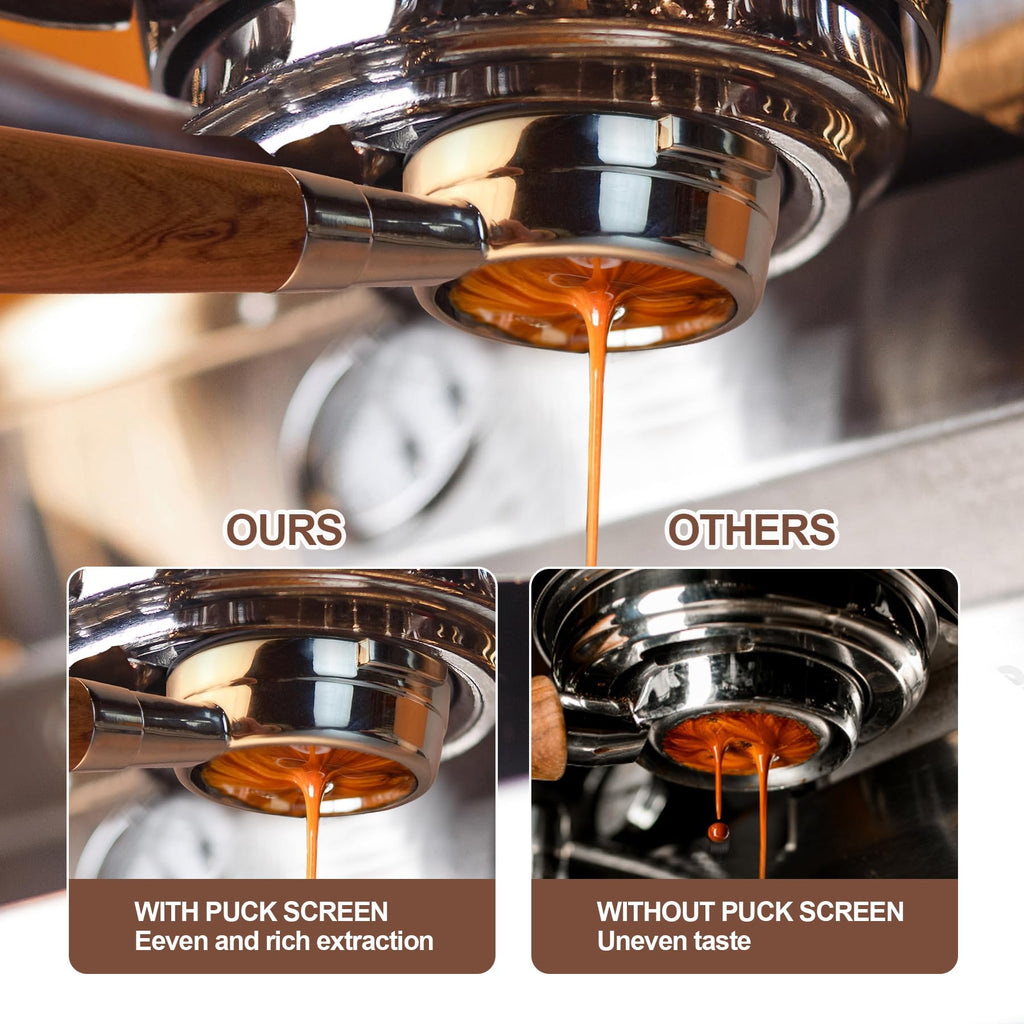 Stochastic Box 58mm Bottomless Portafilter with Rosewood Handle for E61 Espresso Machine