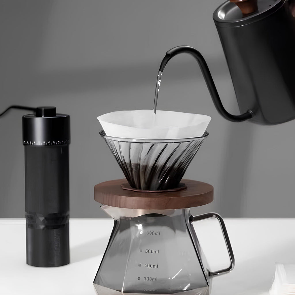 Coffee Brewing V60 Set with Walnut Wood Holder - Shop Coffee Hobby