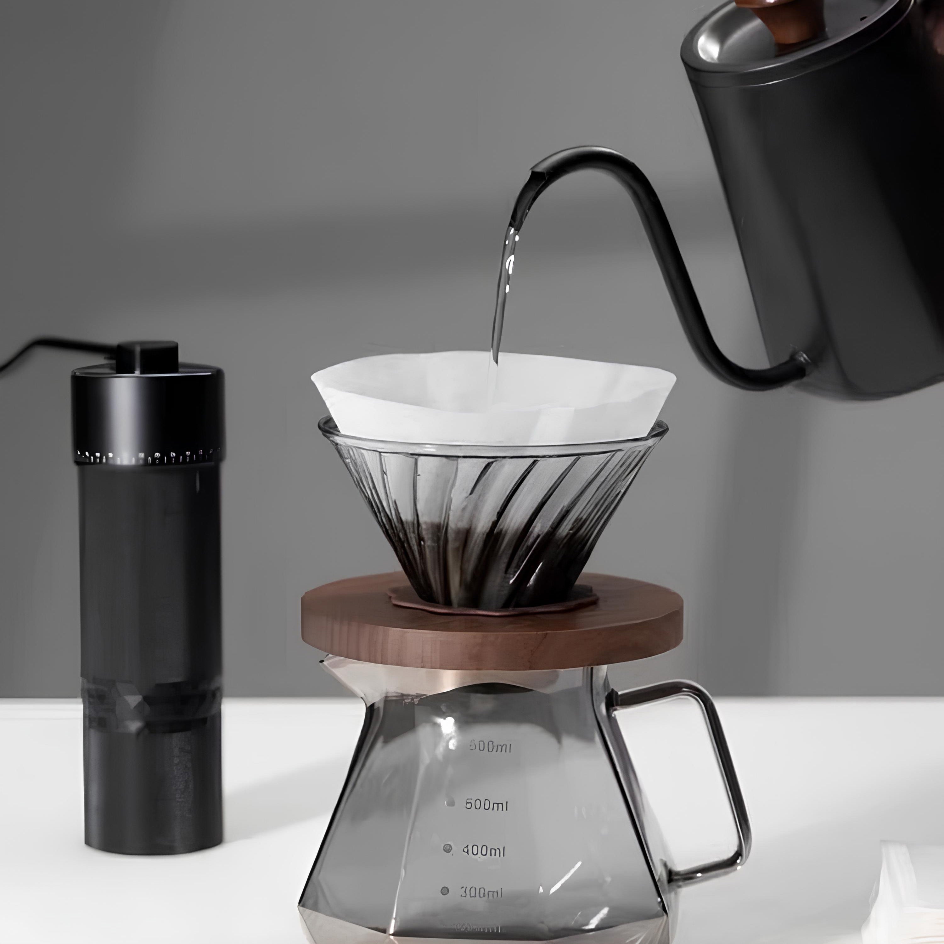 Coffee Brewing V60 Set with Walnut Wood Holder - Shop Coffee Hobby
