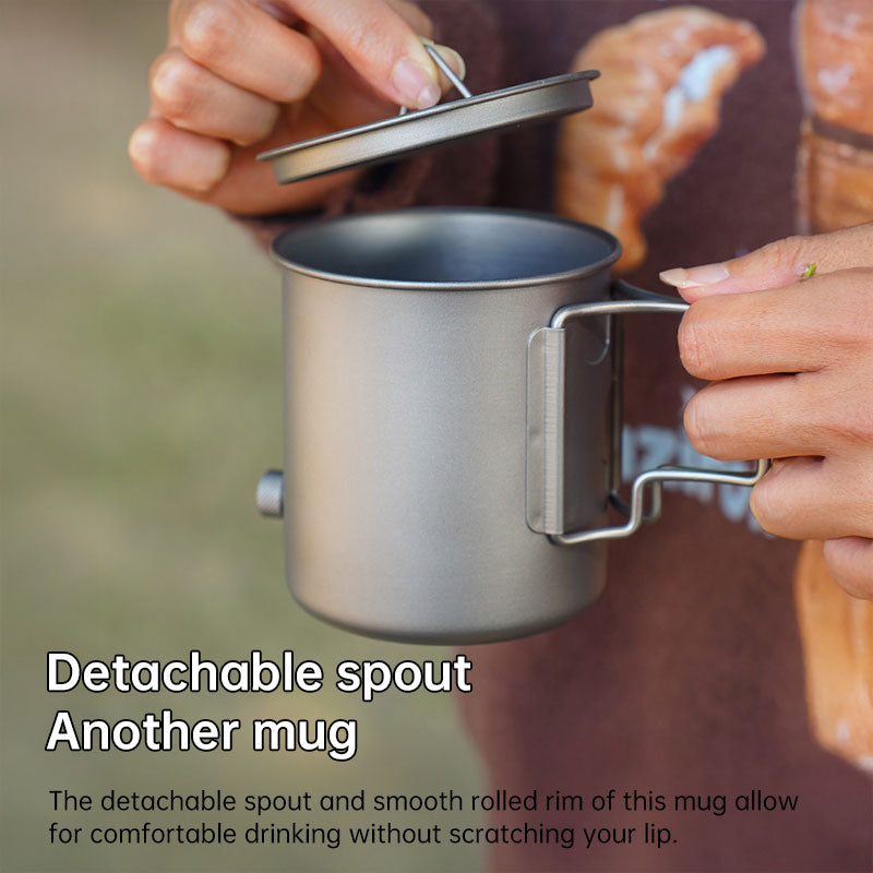 Titanium Gooseneck Pour Over Kettle | 420ml | Folding Handle | Camping & Travel