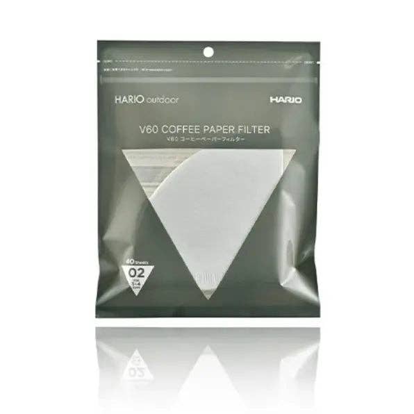 Space Camp Hario Outdoor V60 Size 02 White Paper Filters, 40-Pack