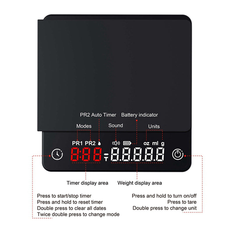 Mini Coffee Scale Electronic Scale Chrono Italian Pour Coffee Scale - Shop Coffee Hobby