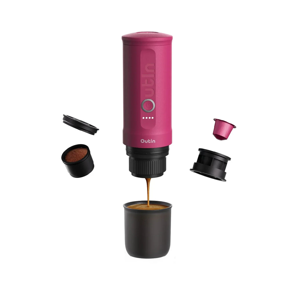 OutIn Nano Portable Electric Espresso Maker – Fuchsia Pink