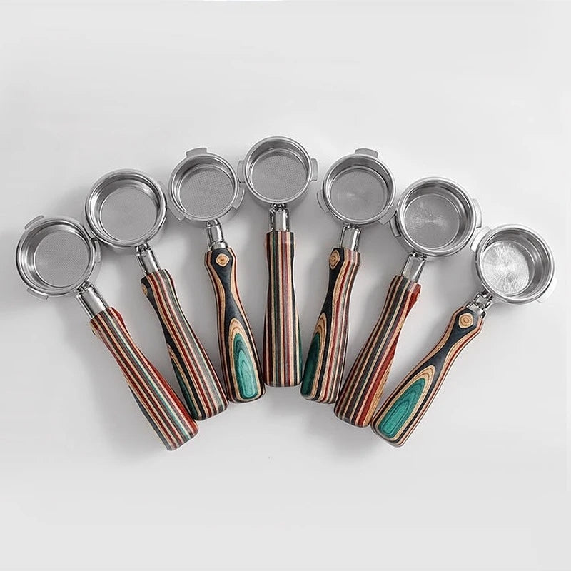 Colored wood bottomless coffee machine handle Italian coffee machine handle - Shop Coffee Hobby