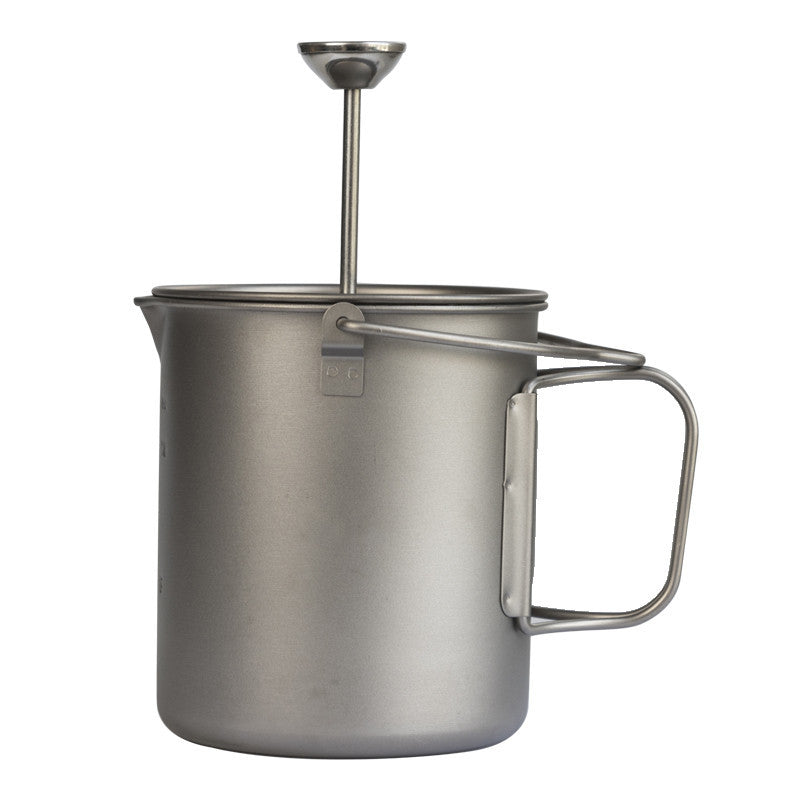 750ml Camping Brewer Titanium French Press Coffee Pot