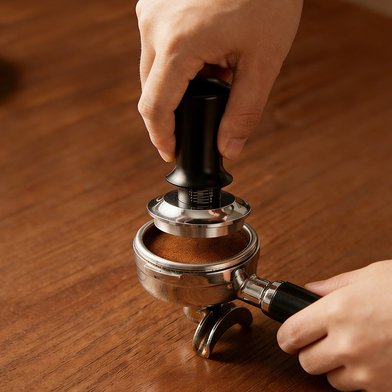 Adjustable Espresso Tamper with Depth Scale | 51mm, 53mm & 58mm | Black & Silver