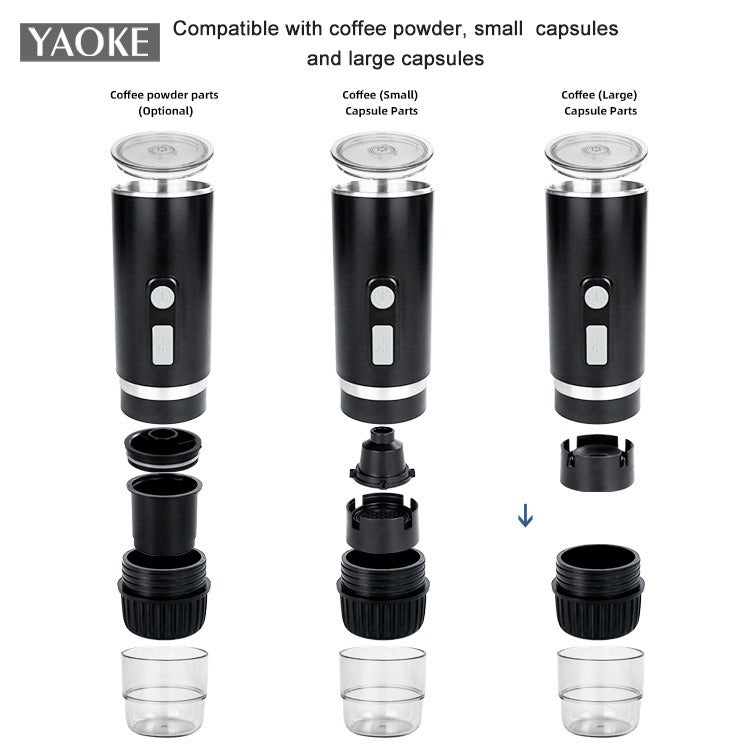 Yaoke portable fully automatic Italian espresso capsule coffee machine large and small capsule coffee powder universal - Shop Coffee Hobby