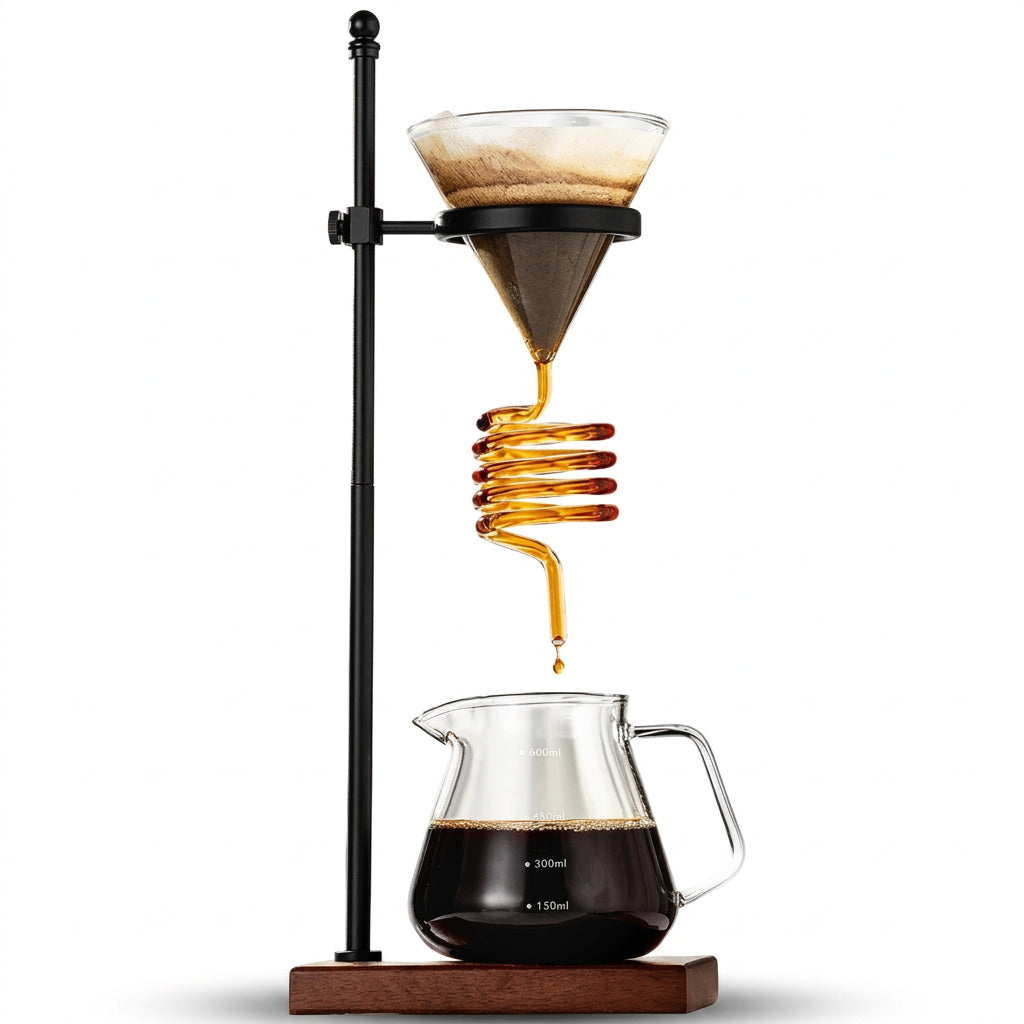 eprolo Spiral-Design Pour-Over Coffee Stand and Dripper, Version 04