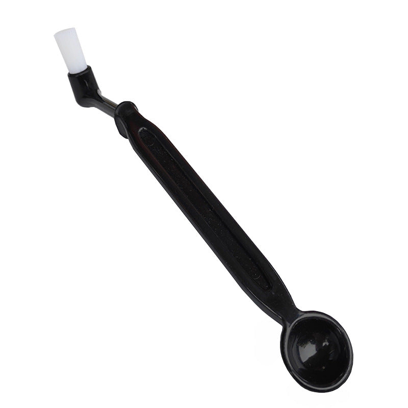 Long Handle Coffee Machine Cleaning Brush Elbow Coffee Machine Brush Spoon Coffee Machine Brew Head Cleaning Set - Shop Coffee Hobby
