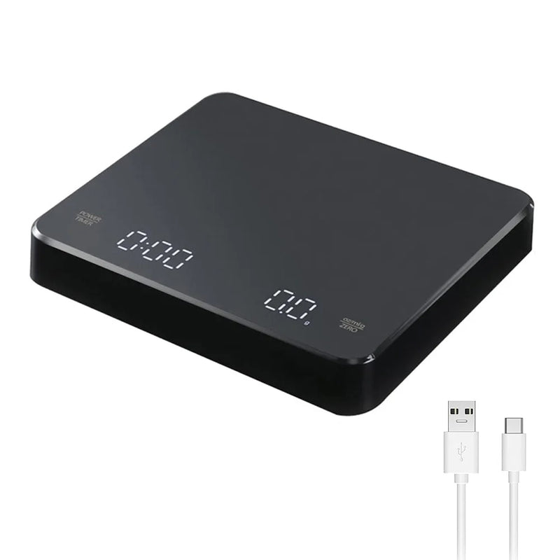 Digital Coffee Scale with Timer – 0.1g to 3kg, USB-C