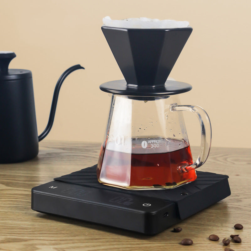 Coffee Electronic Scales High Precision Coffee Bean Weighing Timing Rechargeable Italian Style Hand Brewed Coffee Scales - Shop Coffee Hobby