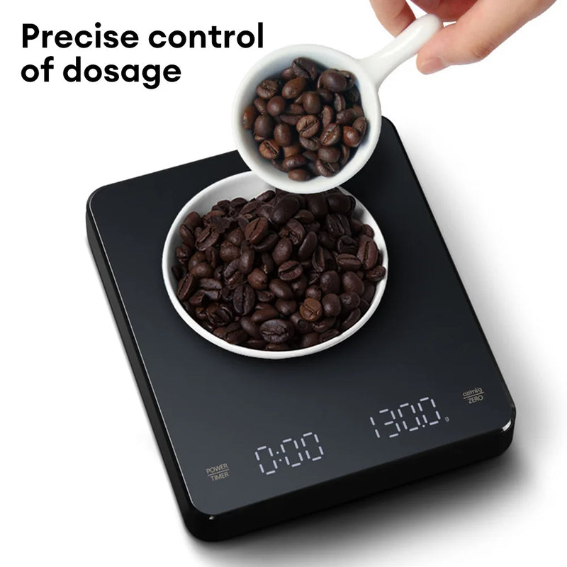 Digital Coffee Scale with Timer – 0.1g to 3kg, USB-C