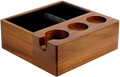 58mm Espresso Knock Box & Tamping Station (Walnut + Stainless Steel)