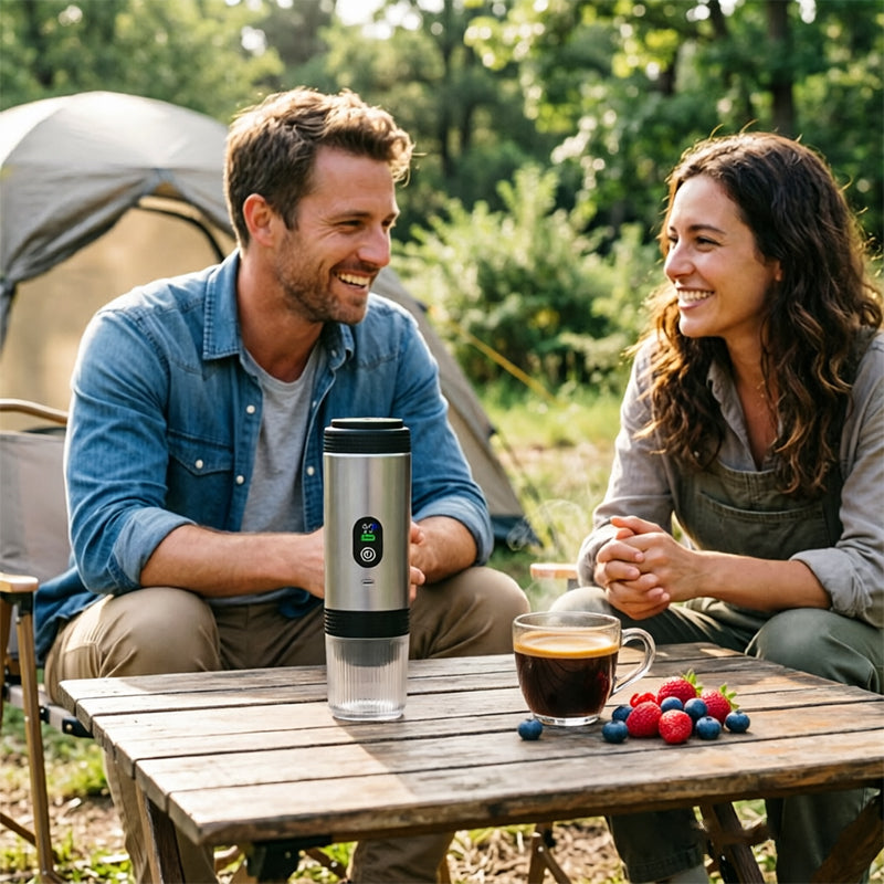 Portable Espresso Machine | 20 BAR | 3-in-1 Nespresso, Dolce Gusto & Ground | USB-C | Digital Display