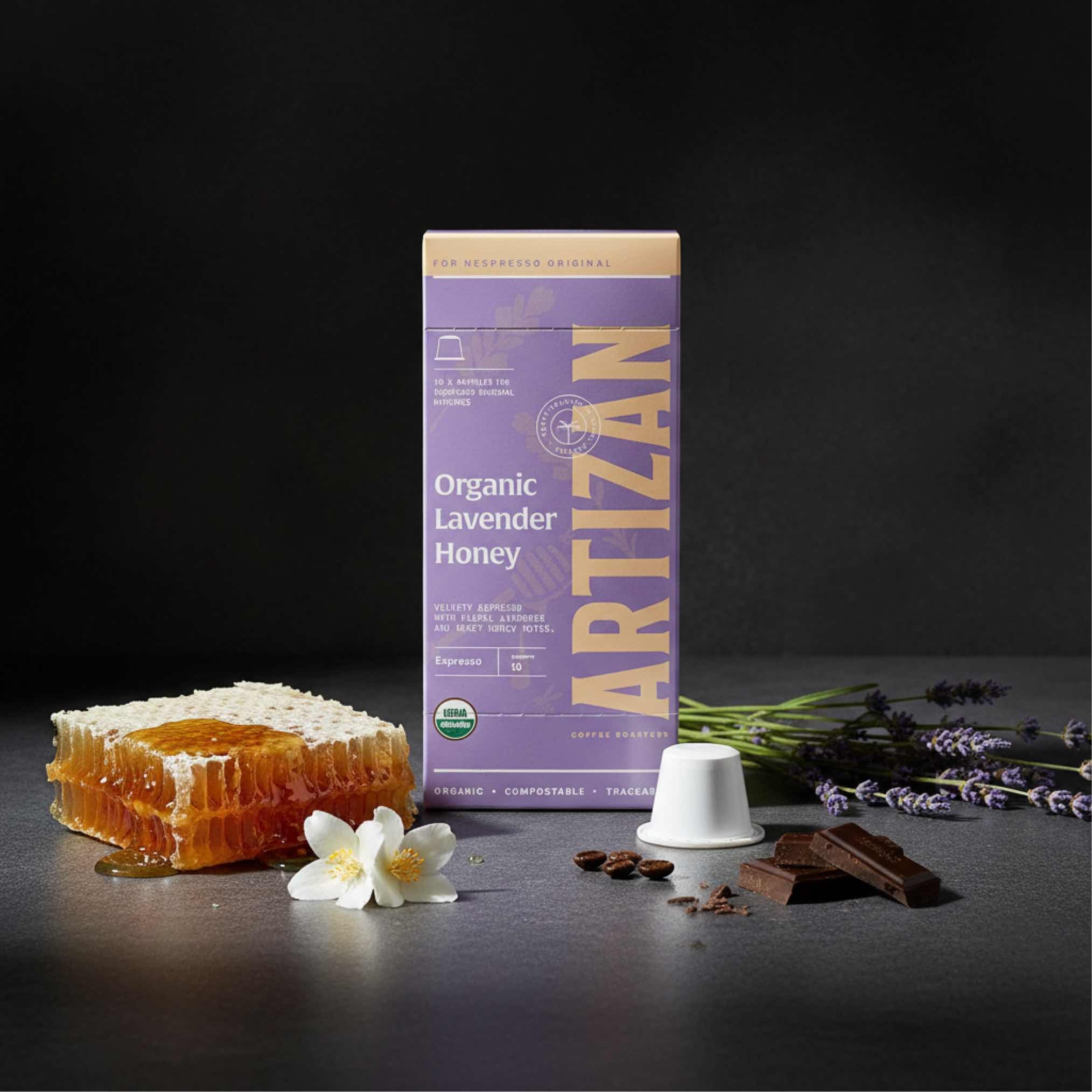 Artizan Pods: Organic Lavender Honey – Flavored Nespresso Compatible Coffee (10 Pack) - Shop Coffee Hobby