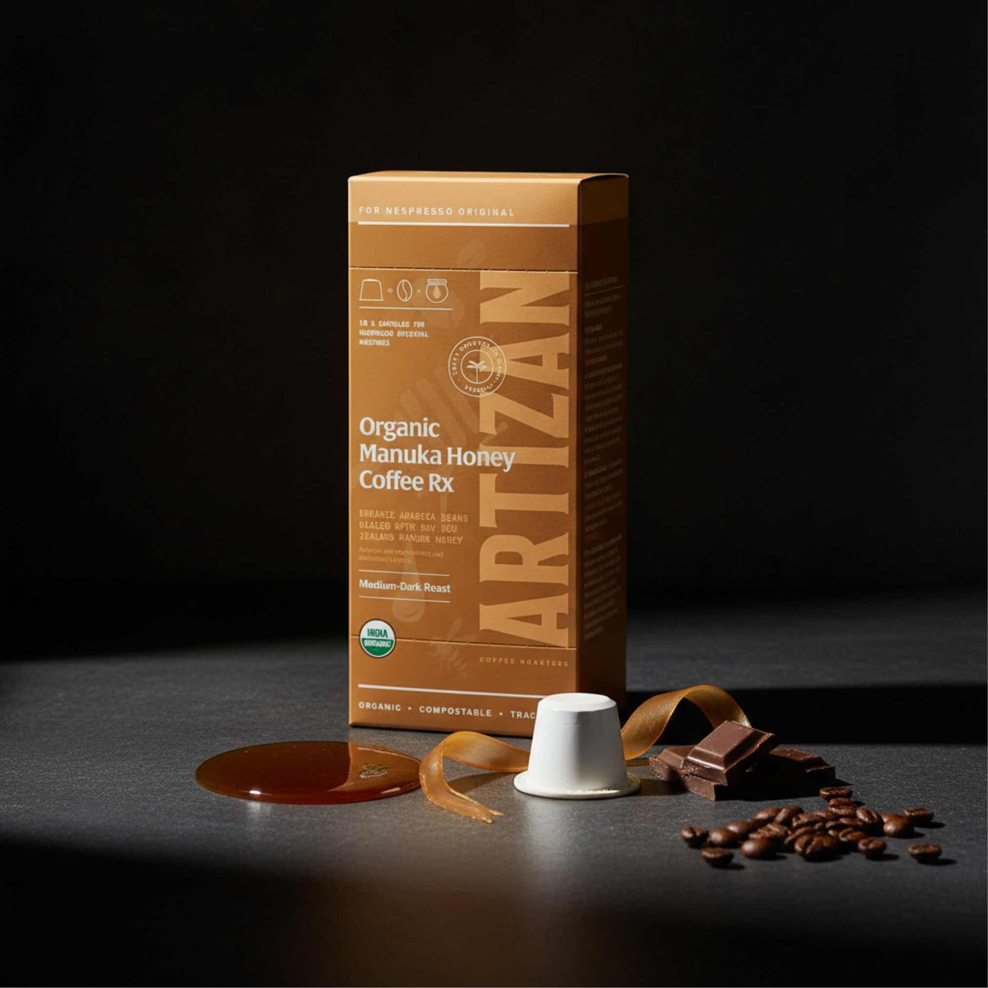 Artizan Pods: Organic Manuka Honey (10x) - Nespresso Compatible - Shop Coffee Hobby