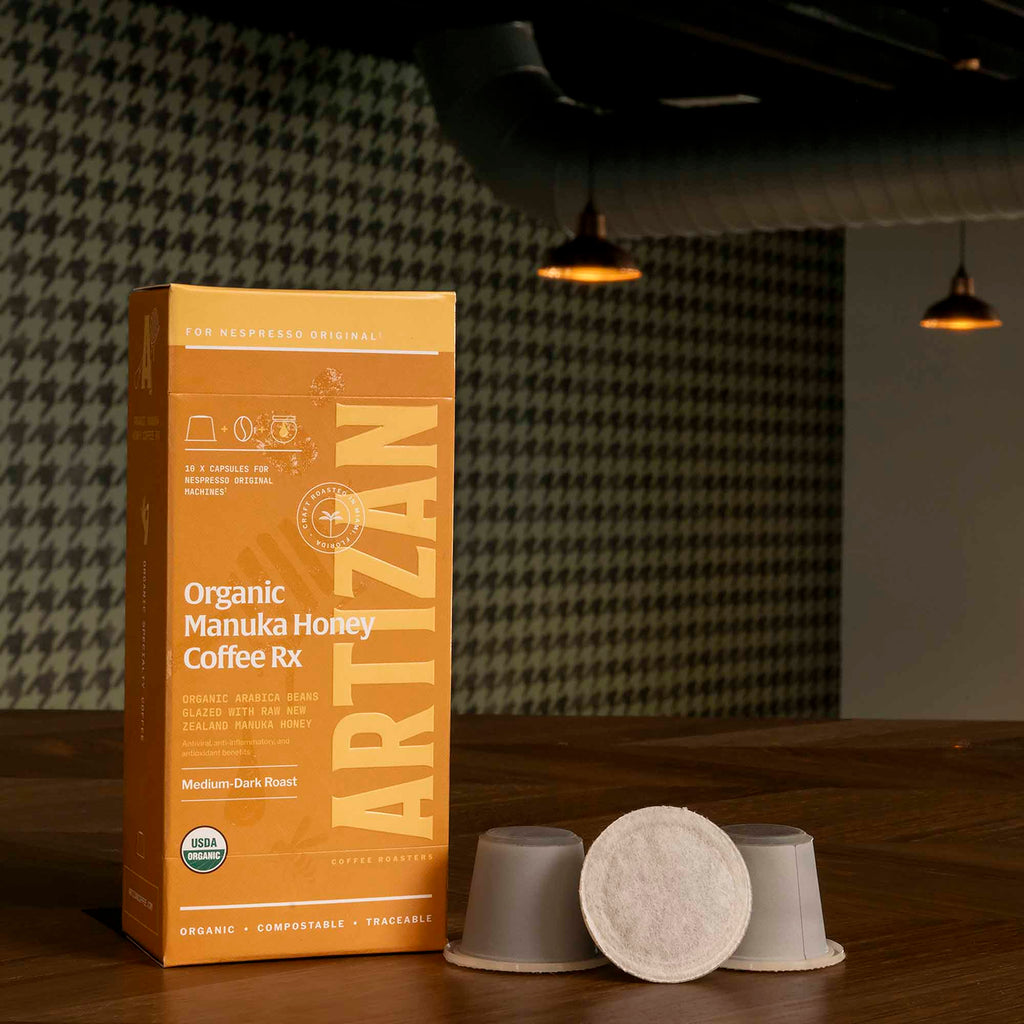 Artizan Organic Manuka Honey Espresso Pods – Nespresso Compatible, 10ct