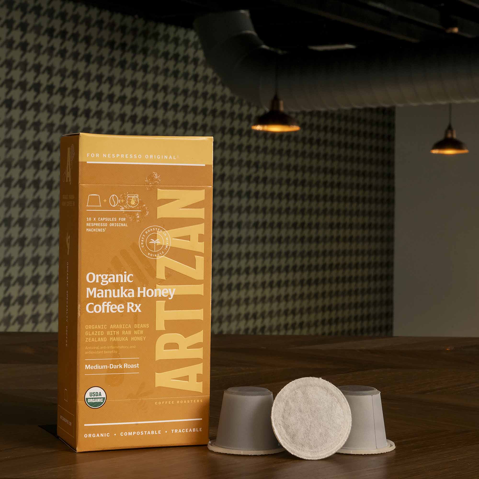 Artizan Organic Manuka Honey Espresso Pods – Nespresso Compatible, 10ct