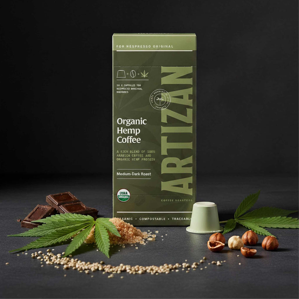 Artizan Pods: Organic Hemp – Functional Nespresso Compatible Coffee (10 Pack) - Shop Coffee Hobby