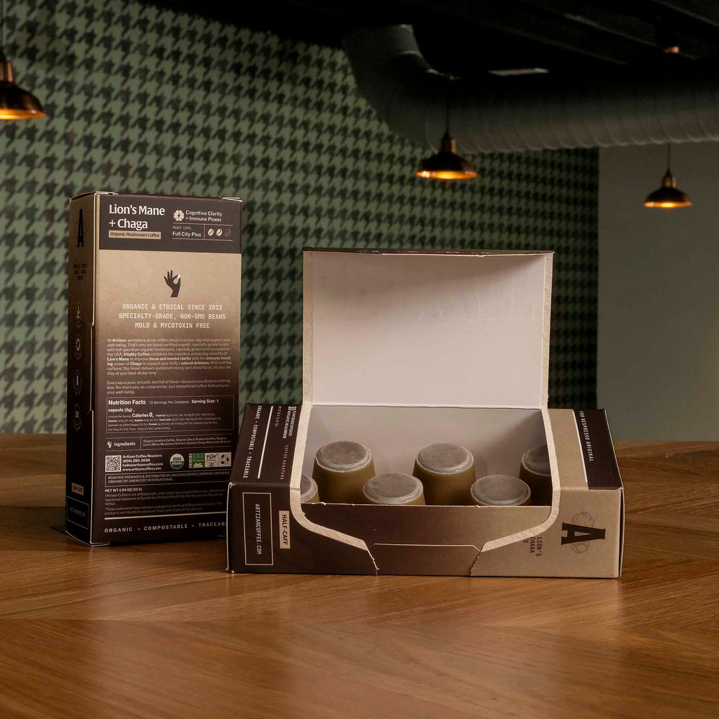 Artizan Pods: Organic Vitality Mushroom – Functional Nespresso Compatible Coffee (10 Pack) - Shop Coffee Hobby