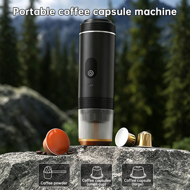 Portable Espresso Machine | 20 BAR | 3-in-1 Nespresso, Dolce Gusto & Ground | USB-C | Digital Display