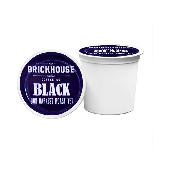 Brickhouse Coffee Pods for Keurig, 12 count, black.