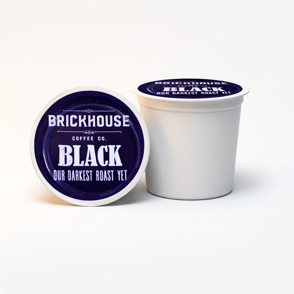 Brickhouse Coffee Pods for Keurig, 12 count, black.