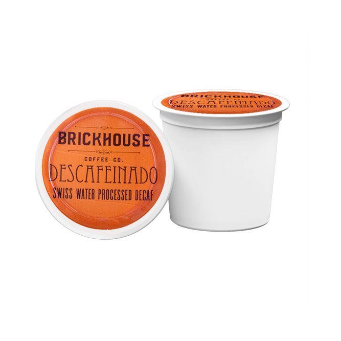 Brickhouse Coffee Co. Descafeinado Coffee Pods, 12 Count for Keurig K-Cup Brewers