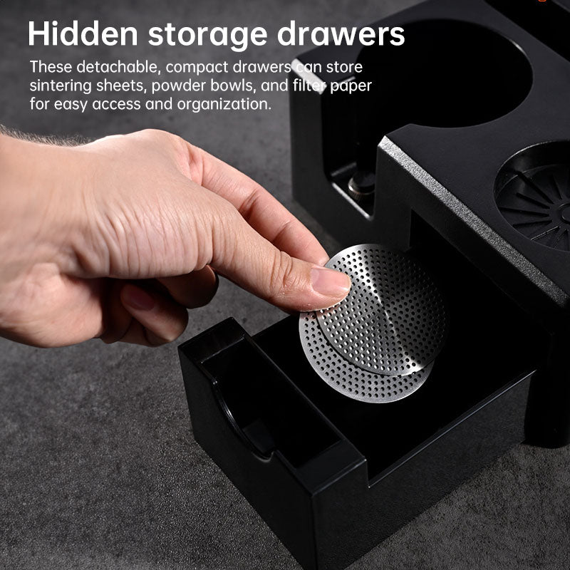 51–58 mm Adjustable Espresso Tamping Station & Tool Organizer