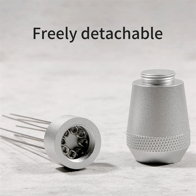 Magnetic Espresso WDT Tool with Stainless Steel Needle Distributor for precision temperature control.