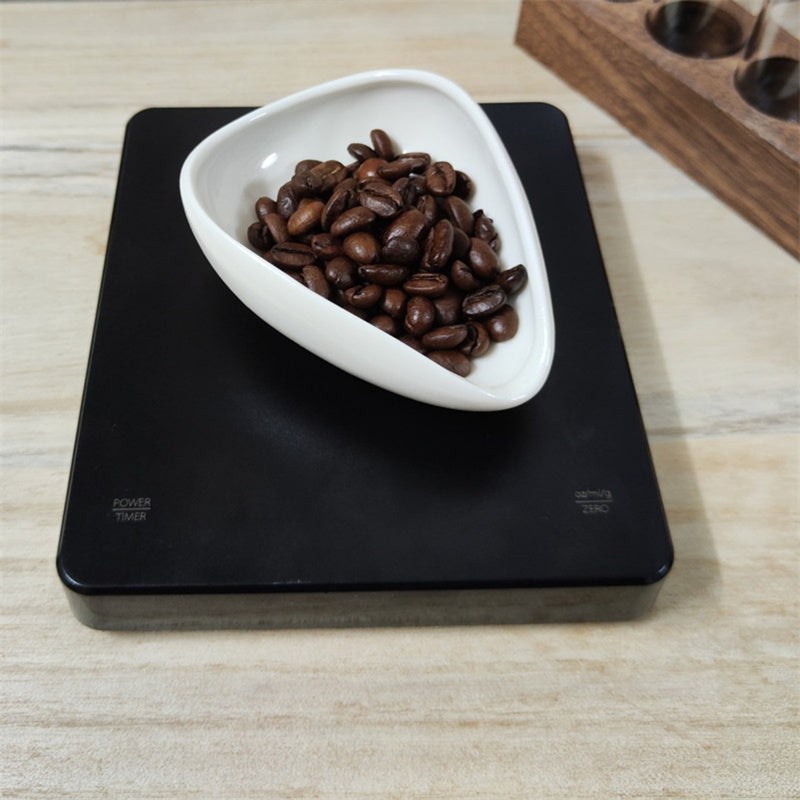 Coffee Bean Weighing Bean Dish Coffee Powder Ceramic Measuring Cup - Shop Coffee Hobby