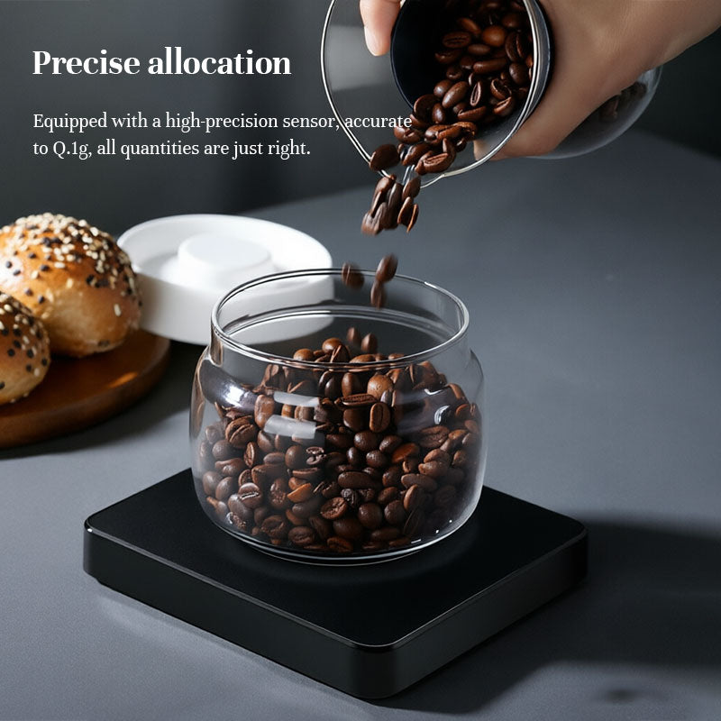 Coffee Scale with Timer | 3kg / 0.1g Precision | USB-C Rechargeable | LED Display