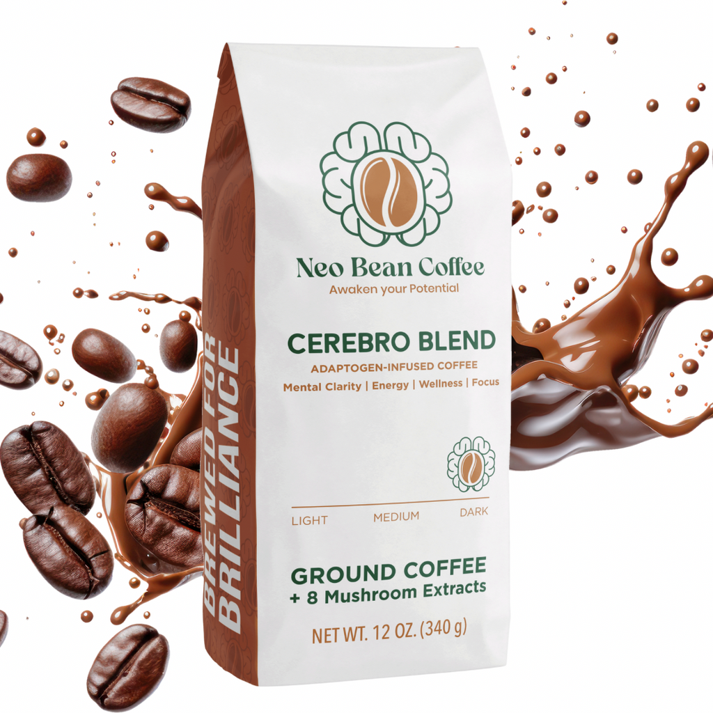NeoBean Cerebro Blend – Mushroom Coffee with 8 Adaptogenic Mushrooms