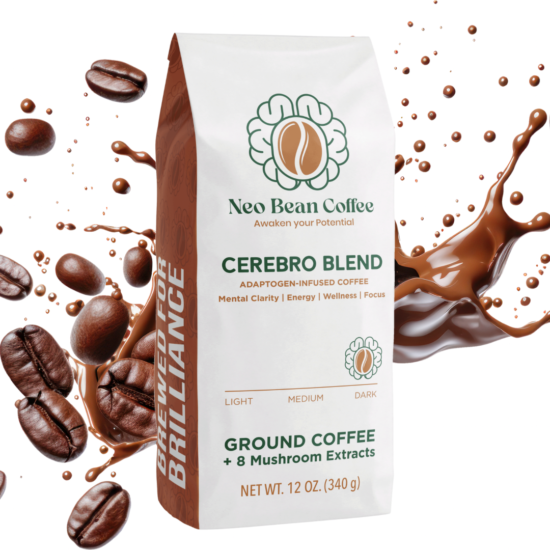NeoBean Cerebro Blend – Mushroom Coffee with 8 Adaptogenic Mushrooms