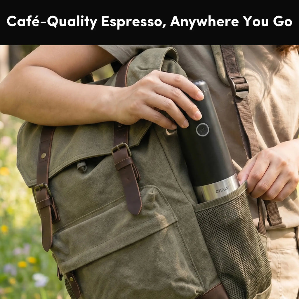 Citaly GO-1 Portable Espresso Machine – Fast Self-Heating, Capsule & Ground Coffee