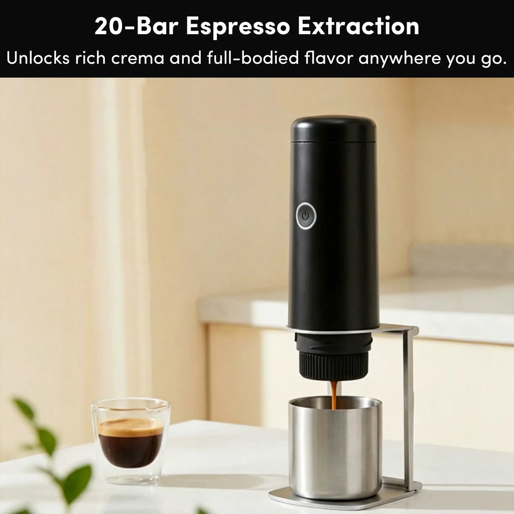Citaly GO-1 Portable Espresso Machine – Fast Self-Heating, Capsule & Ground Coffee