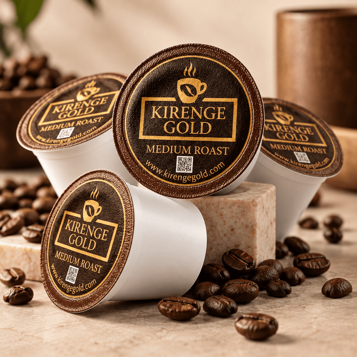 Kirenge Gold Kenyan Medium Roast Coffee Pods, Keurig® compatible