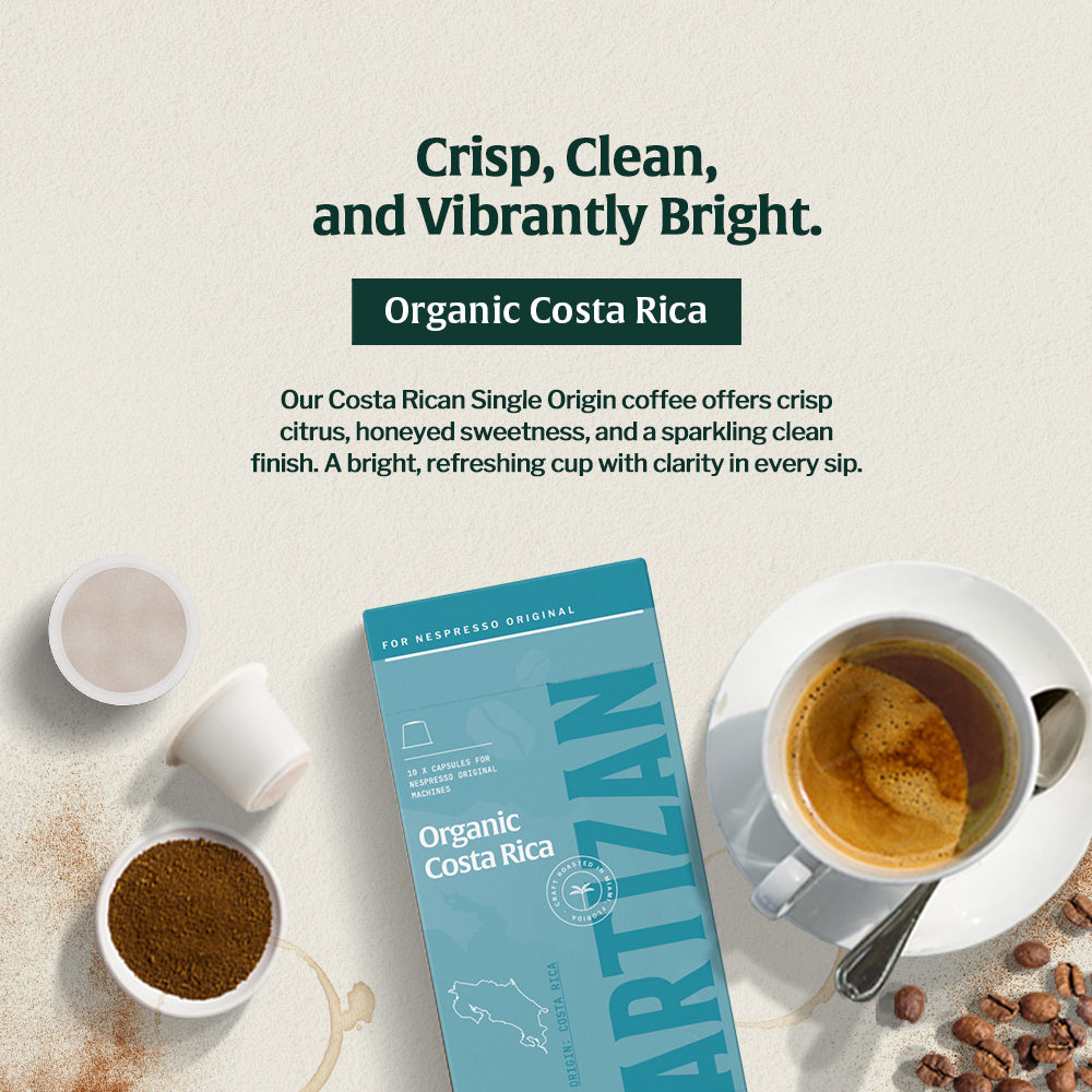 Artizan Organic Single-Origin Costa Rica Espresso – Nespresso Compatible