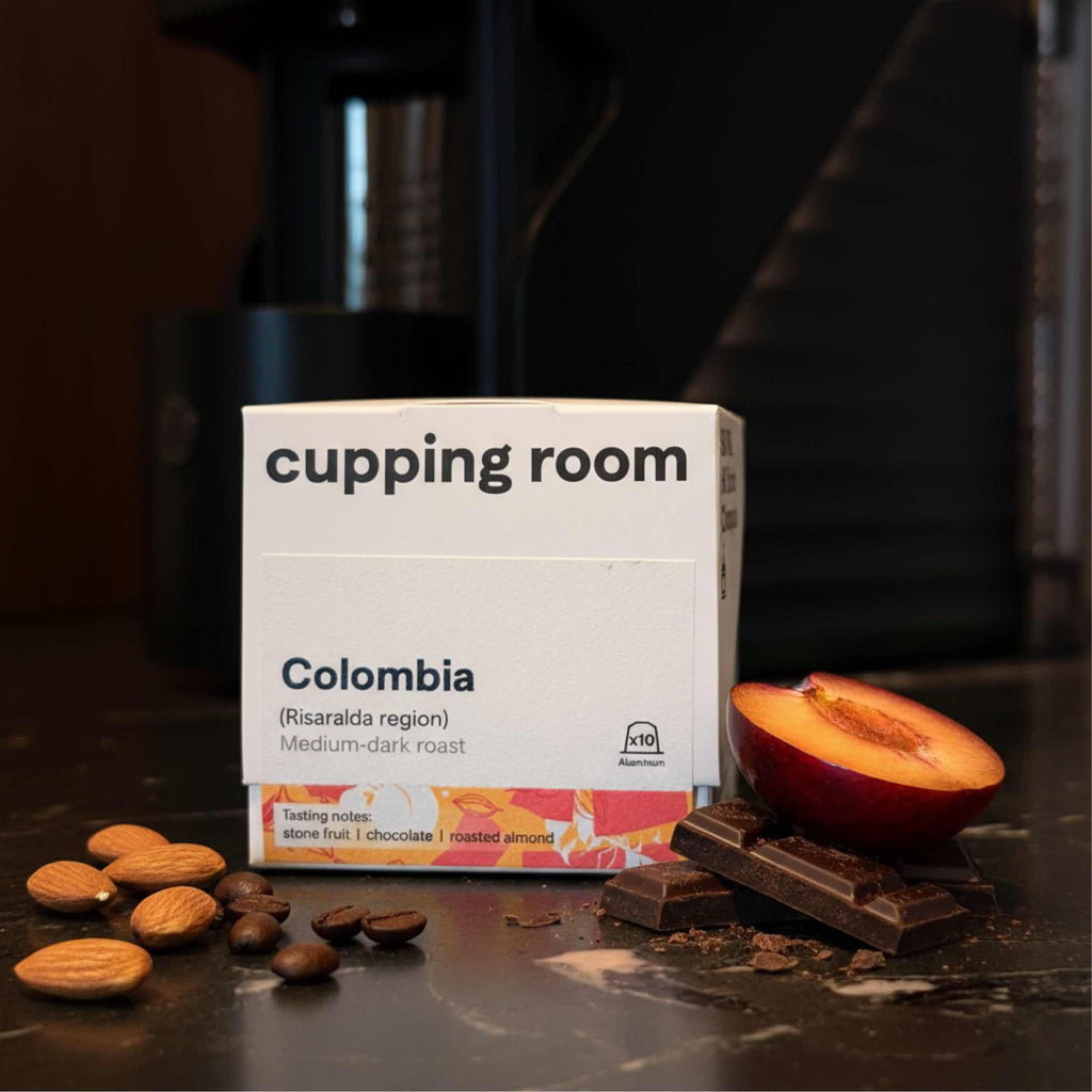Cupping Room Pods: Colombia – Whiskey Barrel Aged Nespresso Compatible Coffee (10 Pack) - Shop Coffee Hobby