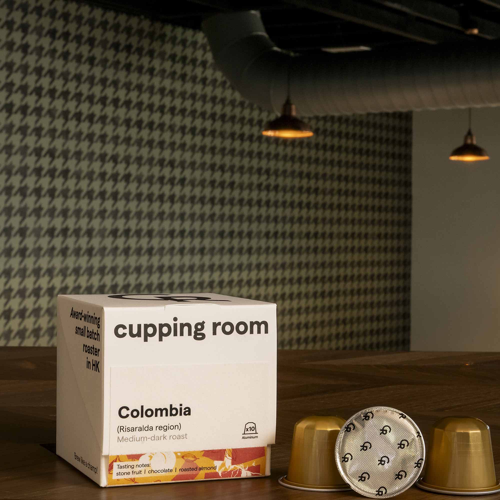 Cupping Room Pods: Colombia – Whiskey Barrel Aged Nespresso Compatible Coffee (10 Pack) - Shop Coffee Hobby
