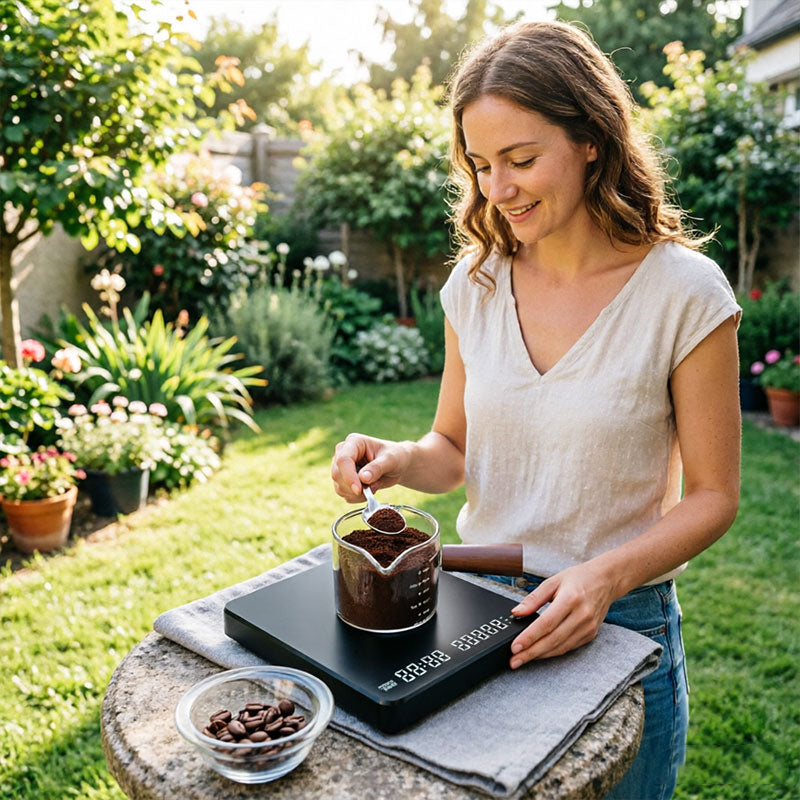 Coffee Scale with Timer | 3kg / 0.1g Precision | USB-C Rechargeable | LED Display