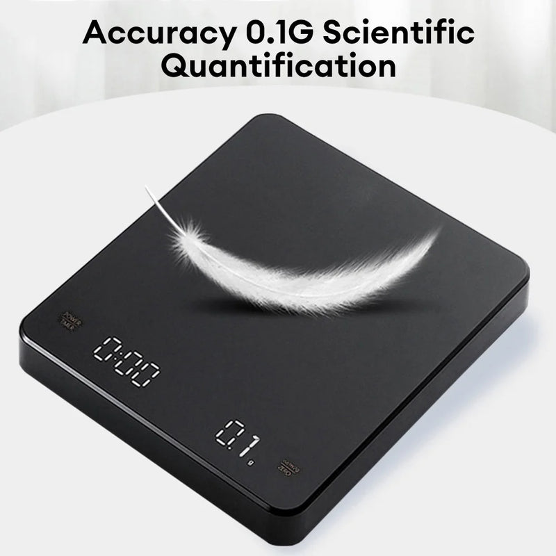 Digital Coffee Scale with Timer – 0.1g to 3kg, USB-C