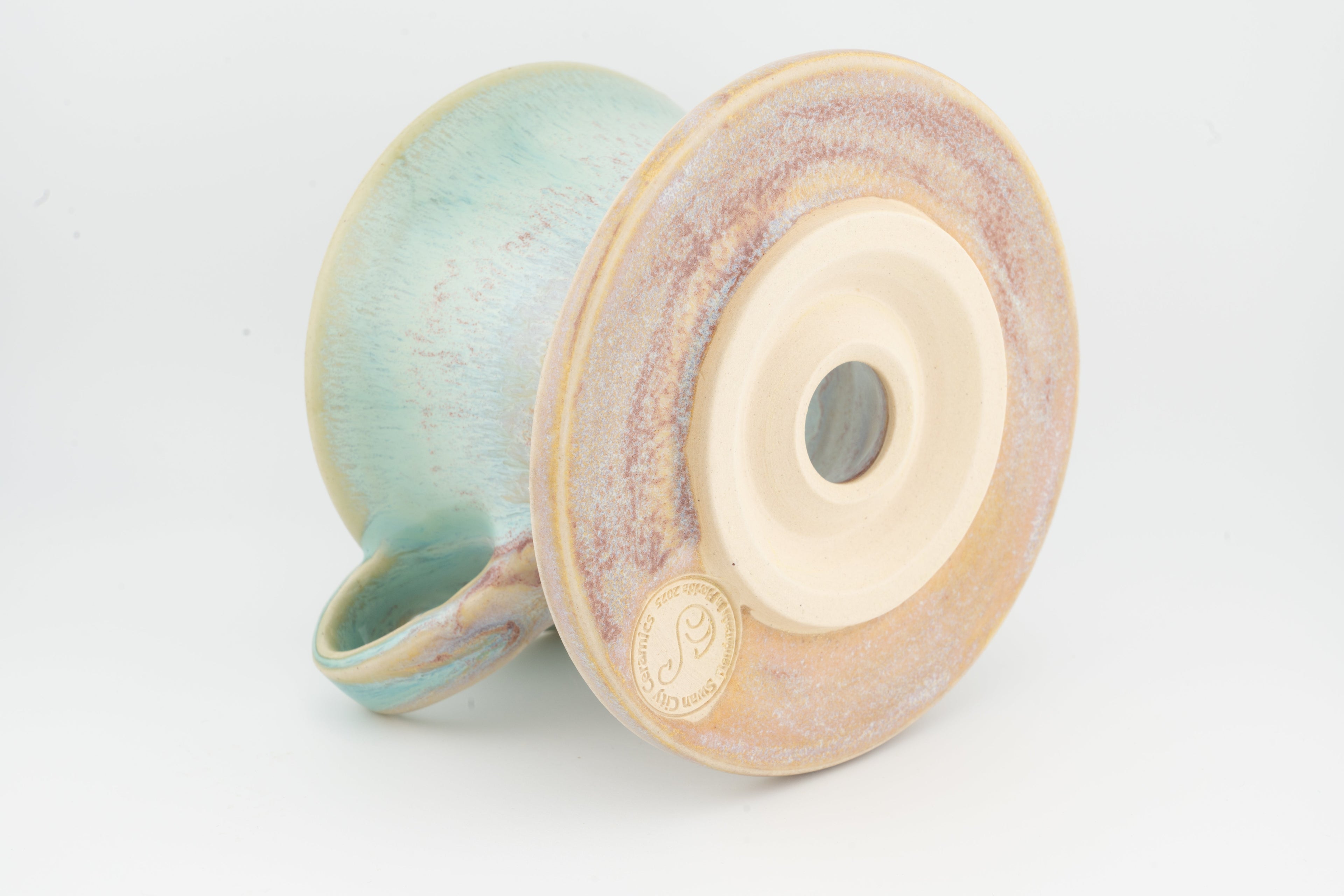 Swan City Ceramics V60 Pour-Over Coffee Dripper – Handmade Ceramic Cone Brewer