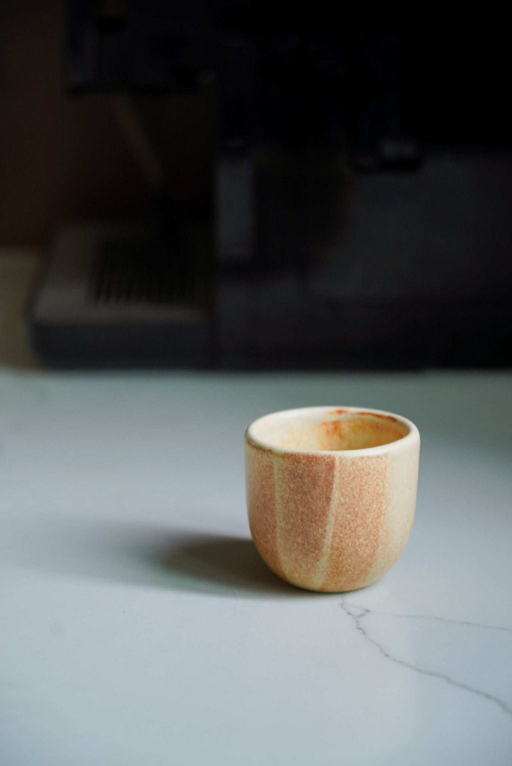 Handmade Beige Stoneware Espresso Cup – 2oz Ceramic Coffee Cup from Ukraine