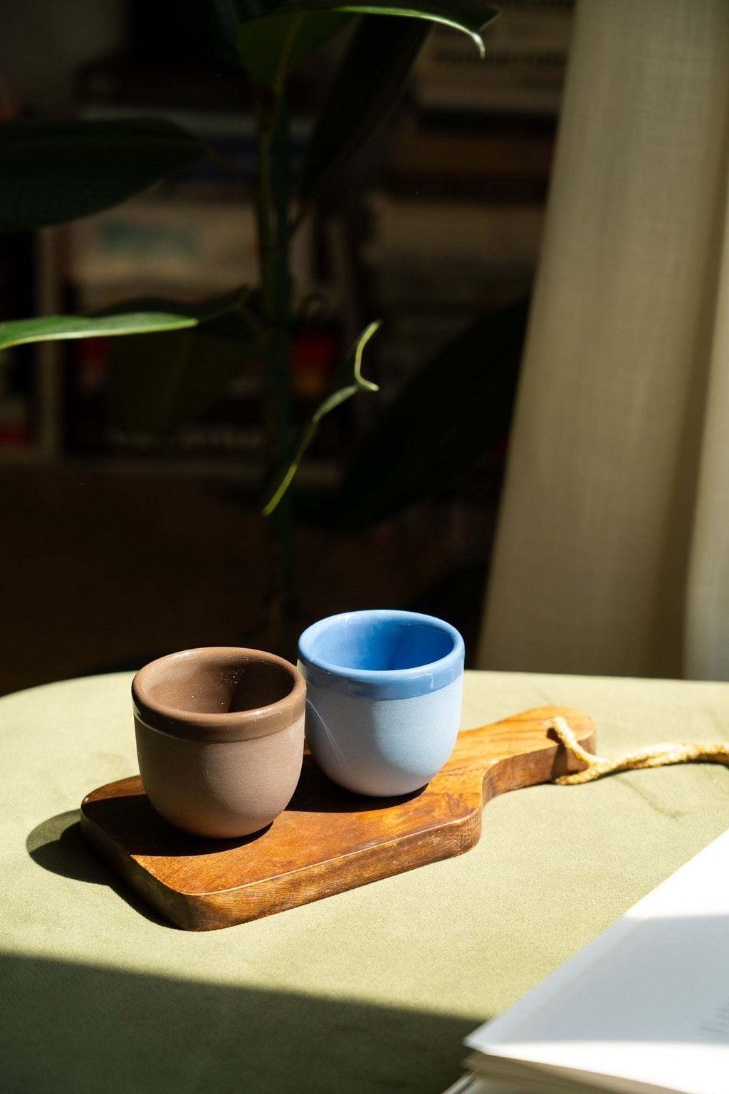 Handmade Porcelain Espresso Cup – Ukrainian Ceramic 2oz Cup (Green, Blue, Pink, Brown) – With or Without Saucer